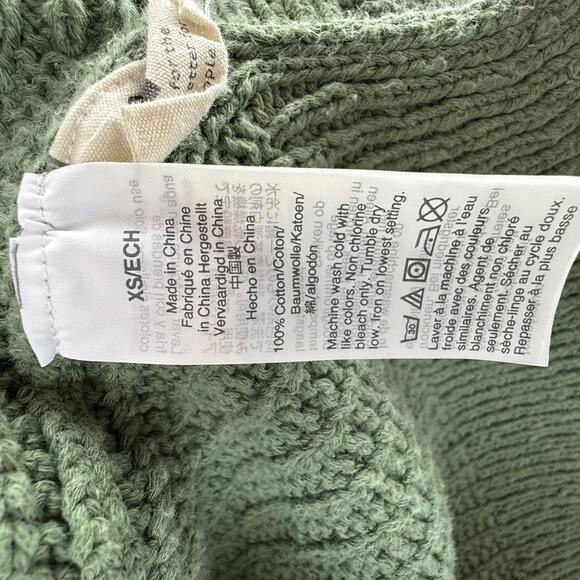 Madewell Green Bobble 100% Cotton Textured Cardigan Sweater - Size - XS - Picture 4 of 6